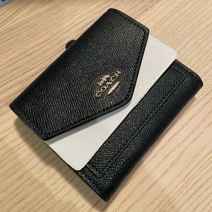 Coach Small Trifold Wallet Deep Navy